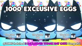  I OPENED 1000 SUPERHERO EGG & HATCHED *3 TITANIC BAT CATS* (0.0000001%) in Pet Simulator 99!