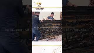 Review Treo tranh gỗ Mun hoa khủng tại Đồ gỗ Vương Thao
