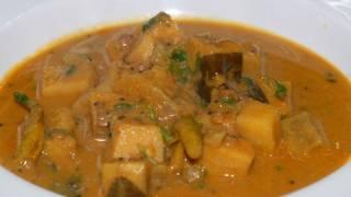 Yam cooked with Tamarind Gravy - By VahChef @ VahRehVah.com