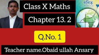 class X Maths.chepter 13. 2.Q.No.1.