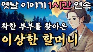 중간광고 없는 옛날이야기 1시간 연속 /착한 부부를 찾아온 이상한 할머니, 점보 남편 곰보 부인 5화 등 2편 //설화, 민담/오디오북