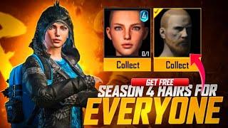  Get  Free Season 4 Face & Season 5 Hair Style | Get Free Old Season Beard New Trick | PUBGM