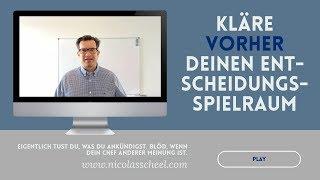 Verlässlichkeit: Kläre vorher deinen Entscheidungsspielraum