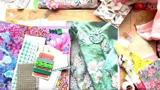 Fleur Woods Inspired Textile Collage Ep 1 | Gladdy and Flo Happy Mail