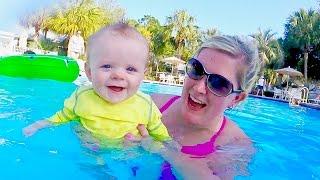 BABY’S FIRST SWIM! | Spring Break 2017!!