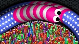 Slither.io 001 Strong Bad Snake Skin Hacked vs. 72227 Snakes Epic Slitherio Gameplay! #N1