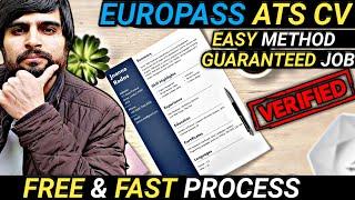 Europass Format ATS Friendly CV for Different Jobs | How to Make CV in Mobile | 99% Success