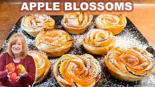 Baked APPLE BLOSSOMS Dessert |  Baking With Apples and Puff Pastry