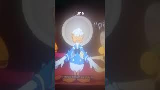 all 12 months of the year portrayed by donald duck