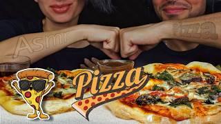 ASMR EATING soft VS crunchy pizza challenge With cheese and BBQ sauce +Prep