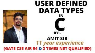 User Defined Datatypes in C Language | C Tutorial for Beginners