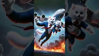 Cat Dad and kitten plane crash survival #cat #catstory #cutecat #aicat #copilot