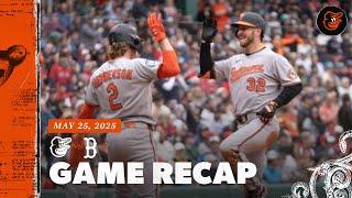 Orioles vs. Red Sox Game Recap (5/25/25) | MLB Highlights | Baltimore Orioles