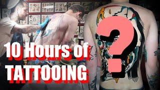 Getting A Full-Back Tattoo in ONE Day! (It Was Painful)