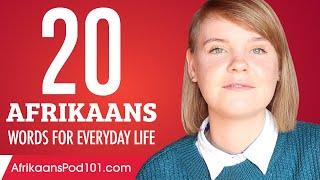 20 Afrikaans Words for Everyday Life - Basic Vocabulary #1