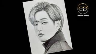 How to  draw BTS V Kim Taehyung || step by step Pencil Drawing || Easy Drawing Tutorial //