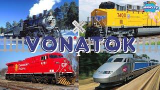 Vonatok gyerekeknek. Tanulj játékosan a vonatokról és a színekről! #vonatok  #vonat  #train  #trains