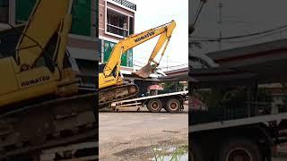 Excavator and Truck  in Cambodia village |Khmer construction