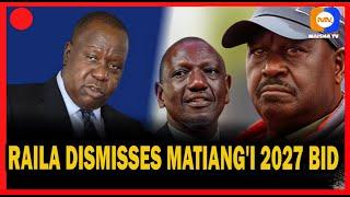 Raila DISMISSES Matiang'i Presidential Bid! SHOCKS Kenyans