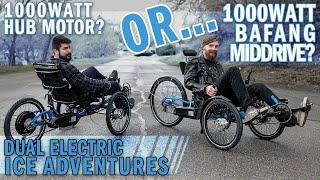 ICE Adventure Trikes with 1000W Hub Motor & 1000W Bafang Middrive - Full Suspension Recumbent Trikes