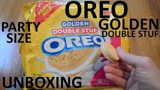 Unboxing Golden Double Stuff Oreo Party Size