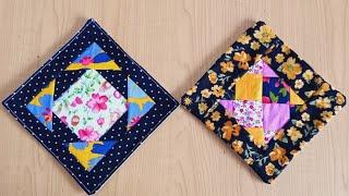 2 very easy patchwork potholder sewing Project