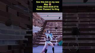 Met this kid on my NEW MAP Peasent Vs King  Code: 9025-8038-2716 #shorts #fortnite #creative #funny