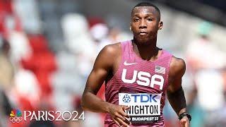 19 year old Erriyon Knighton HANDLES competition in 200m heat at 2023 Worlds | NBC Sports