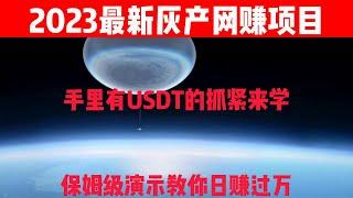 2023最新灰产|网赚 项目|网络赚钱 项目|赚钱干货|教你从穷人翻身（真实演示教学）