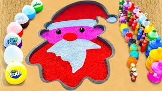 How to make Spiderman Santa with Orbeez & Big Toothpaste Eruption and Fanta, Coca Cola vs Mentos