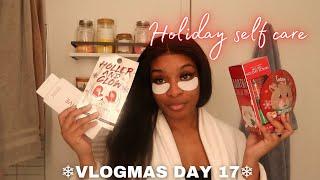 Shower + pamper self care routine *holiday edition* Trying holiday hygiene products | VLOGMAS DAY 17