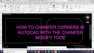 How to Chamfer Objects in AutoCAD