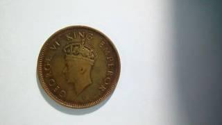 1939 One Quarter Anna Coin/King George VI /Know Value/Know Cost/Get rich