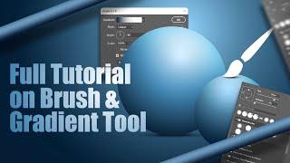 Brush Tool & Gradient Colors Use  in Photoshop: Step-by-Step Tutorial!