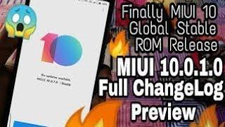 Miui 10 0.1.0 Global Stable ROM full Changelog Preview New AI Portrait Xiaomi Redmi Y2