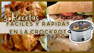 RECETAS PARA LA CROCKPOT / COMIDAS FACILES Y RAPIDAS EN LA OLLA DE COCIMIENTO LENTO /VALERIE EN CASA