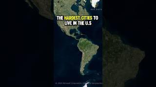 Top 5 Hardest Cities to Live in the U.S. | Shocking GeoData Revealed! #geodata  #geo