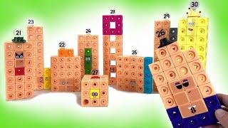 Let's Build Numberblocks Mathlink Cubes 21-30