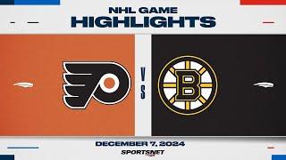 NHL Highlights | Flyers vs. Bruins - December 7, 2024