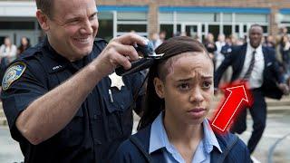 Racist Cop Humiliates and Shaves Black Girl's Head, but her LAWYER father arrives within seconds..