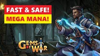 Gems of War Underspire Fast Safe MEGA MANA Team!