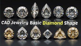 Make Basic DIAMOND Shape in CAD JEWELRY | How to make Diamond in Rhino 3D