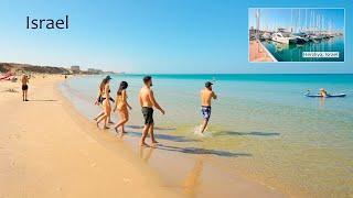 Israel. The Coastal Charm of Herzliya in the Early Morning: Herzliya Pituach  Beaches  Marina