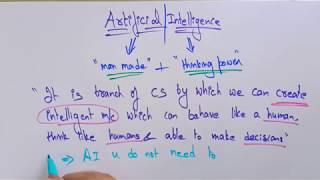 Artificial Intelligence | Introduction | Lec-1| Bhanu Priya