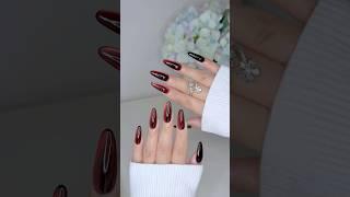 Gel-X Glass Red Cat Eye Nail Extension Tutorial 