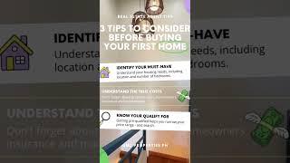 3 Tips to Consider Before Buying Your First Home