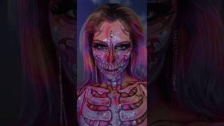 Glittery Skeleton GLAM MAKEUP TRANSITION #glittery #sparkly #skeleton #glamlook #glam #beauty