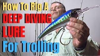 How to rig a DEEP DIVING LURE for Trolling Nomad Minnow DTX 220 LRS