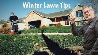 Fall Lawn Fertilizer // WINTERIZER and Late Fall Lawn Tips // ALL GRASS TYPES // Thrower' Down