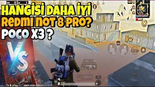 HANGİSİ DAHA İYİ / POCO X3 NFC VS REDMİ NOTE 8 PRO / BOOTCAMP TESTİ (PUBG MOBİLE)